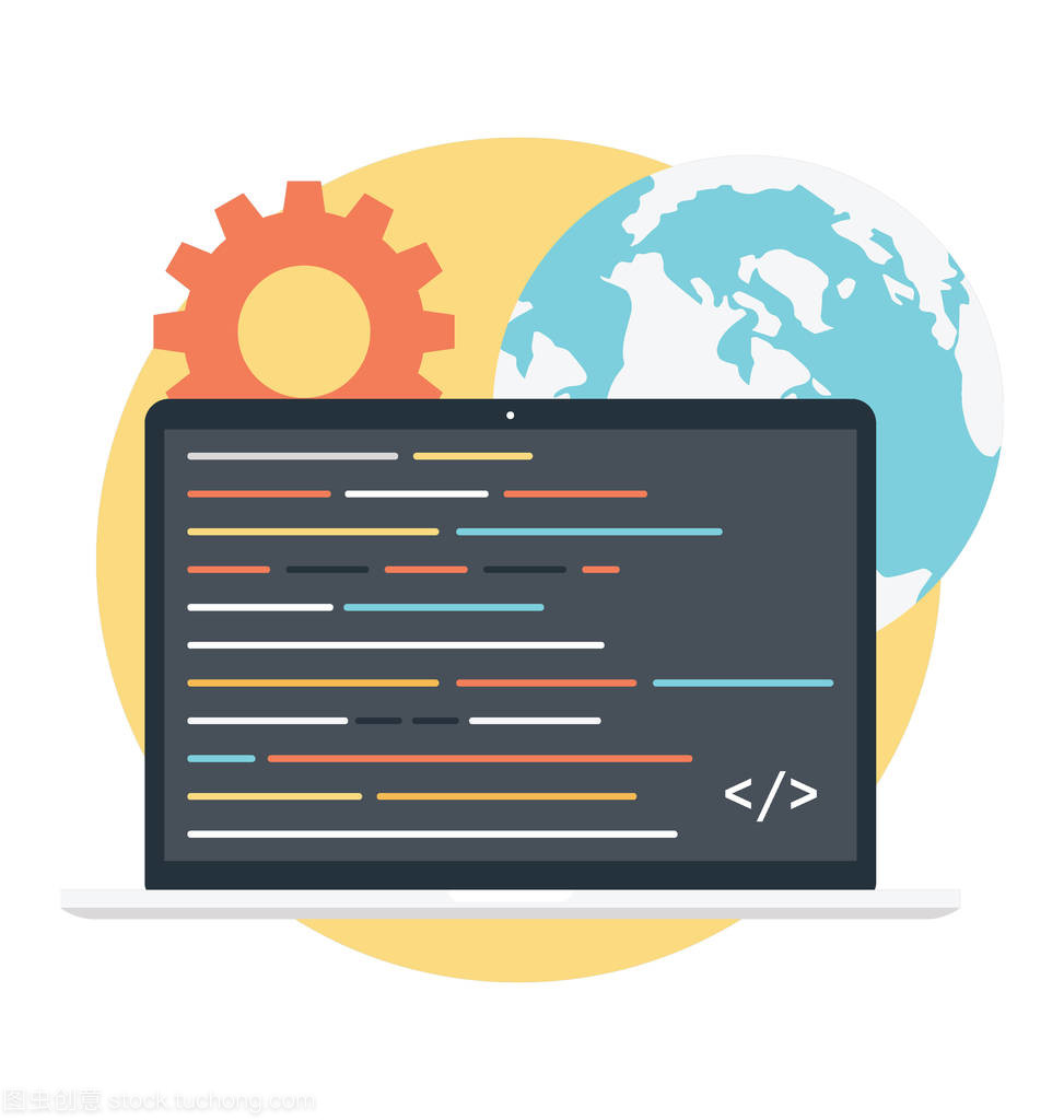 软件开发与平面设计 矢量插图的协同应用